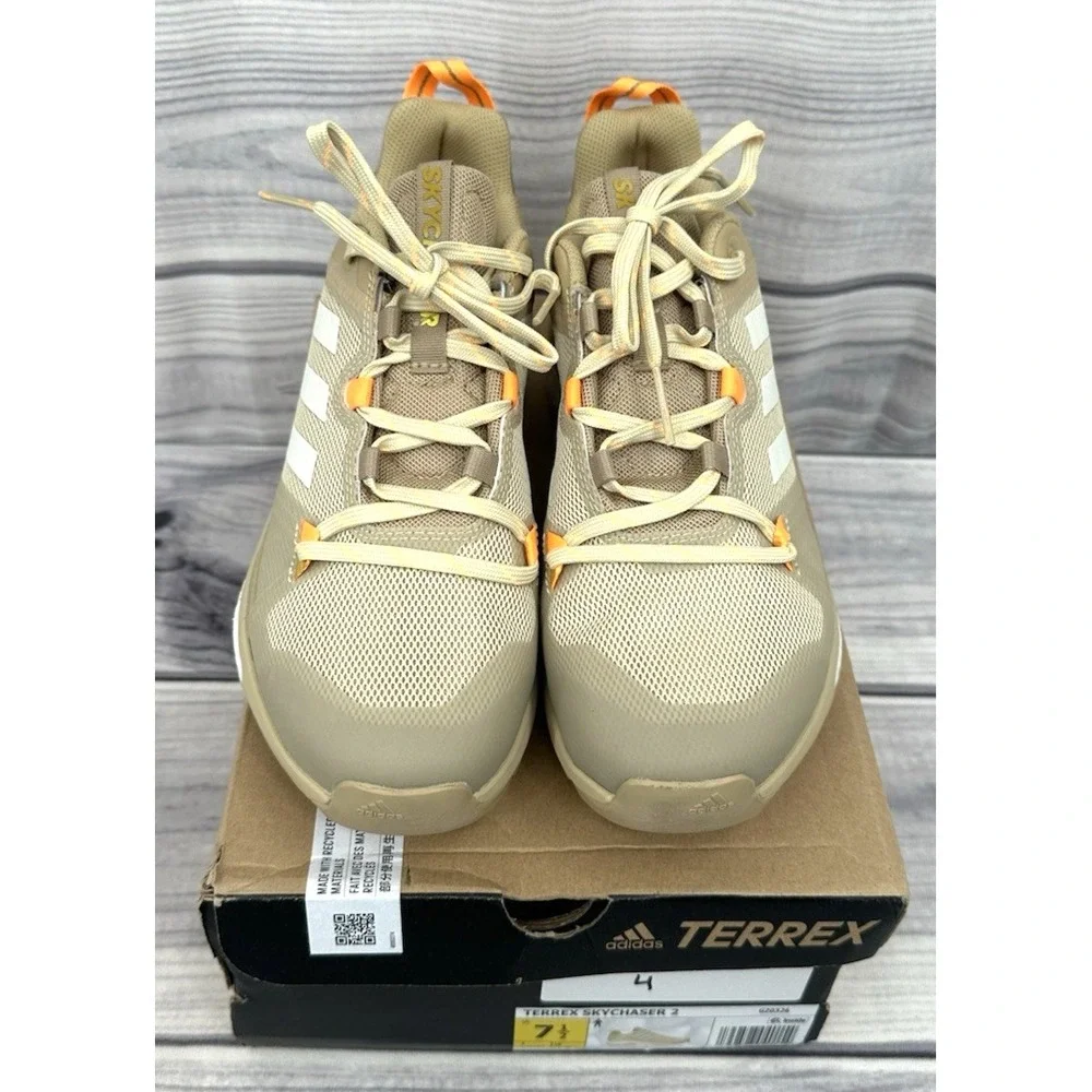 ADIDAS TERREX SKYCHASER 2‎ HIKING SNEAKERS  Men's Size 7.5  BEIGE TONE GUM
